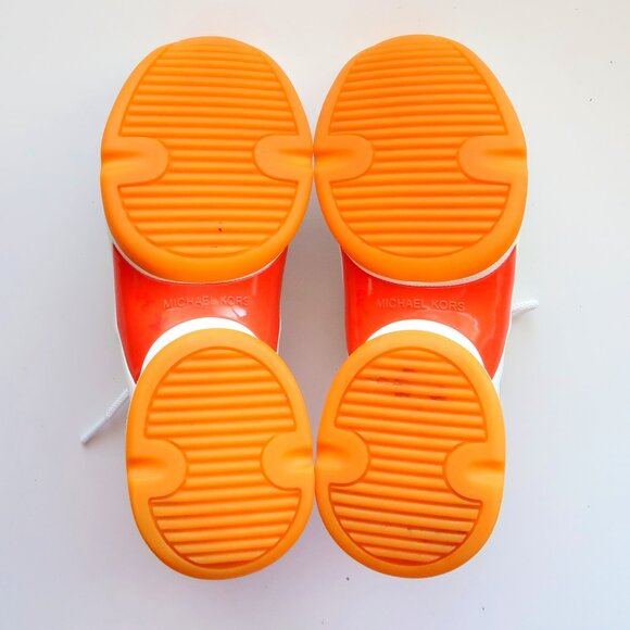 Michael Kors Chunky White Orange Sneakers Athleisure Sporty Tennis Shoes 7 - Picture 8 of 16